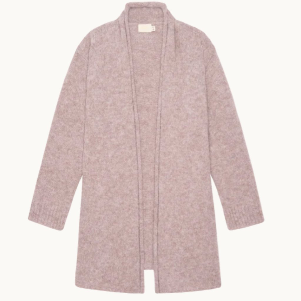 Nation Ltd Aliyah Openfront Cocoon Alpaca Blend Cardigan In Whisper Quiet Luxury